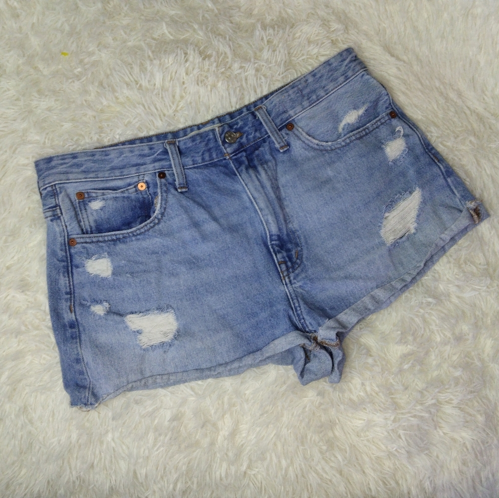 Madewell Relaxed Denim Shorts Size 30 - Picture 3 of 10